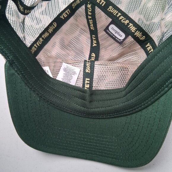 YETI Coolers Cap Hat Camo Mesh Snap Back Camouflage Green Hunting Hunt Outdoors - Picture 9 of 10